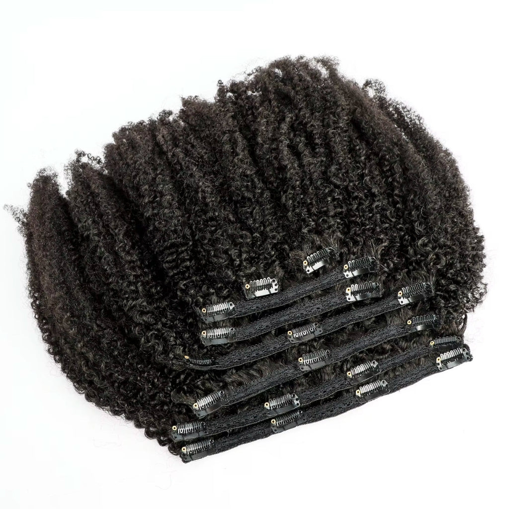 4B Off Black Classic Clip-Ins Extensions are perfect for 4B curls