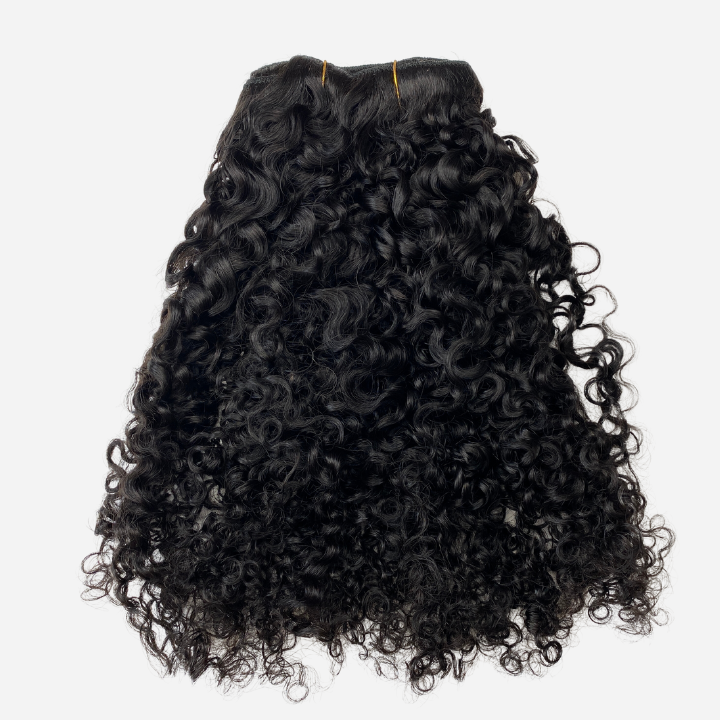 Curly Curl 3A-3B Off Black Classic Clip-in Hair Extensions 